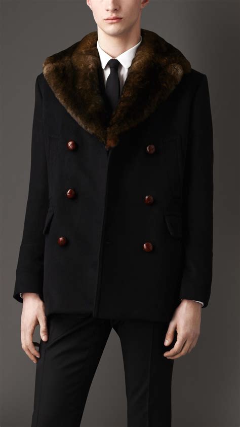 burberry pea coat trench|Burberry male coat.